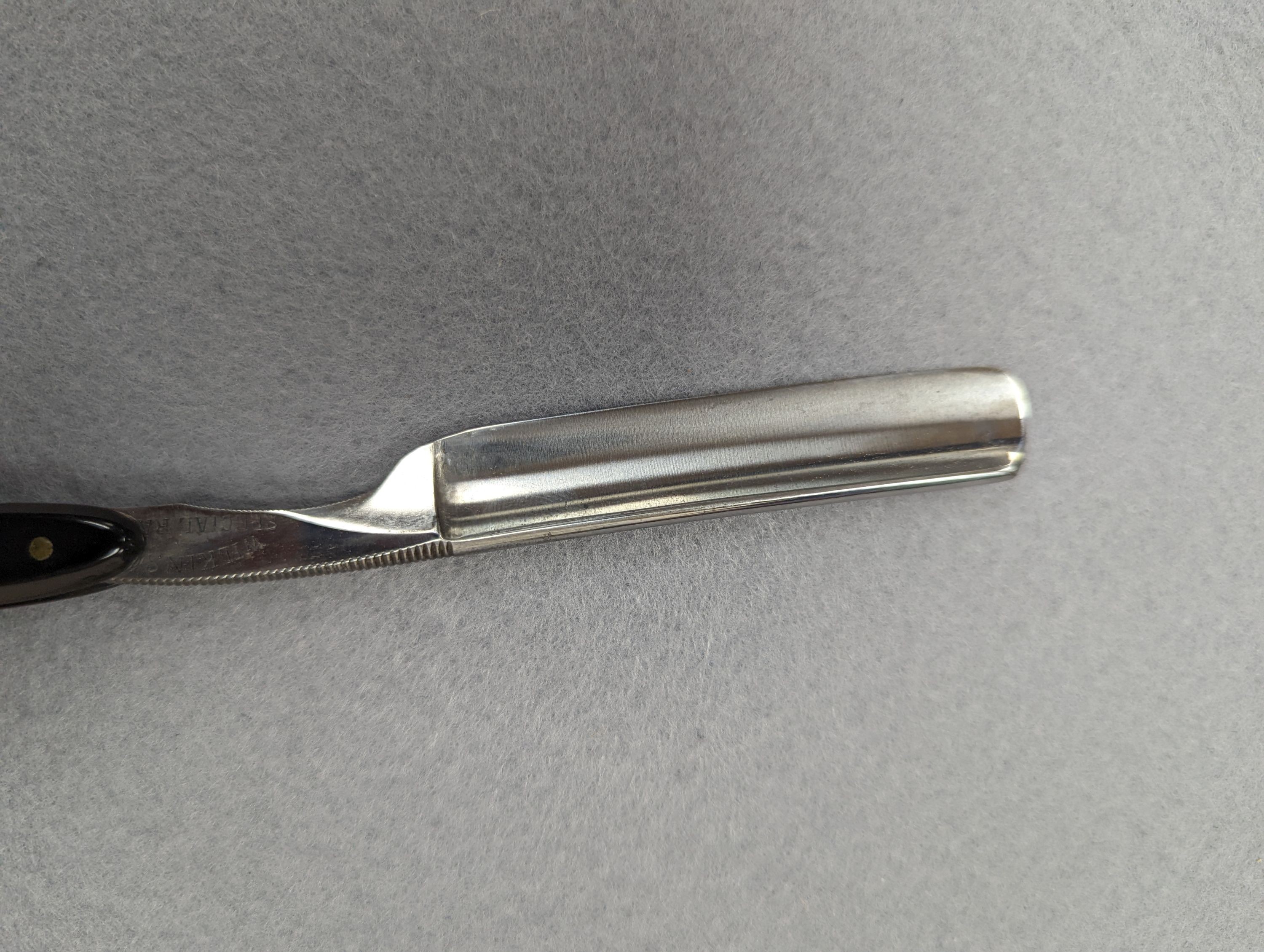 A set of seven tortoiseshell handled cut throat razors for the days of the week Wilkinson and a cased pair of tortoiseshell handled razors, C&W Higginbottom